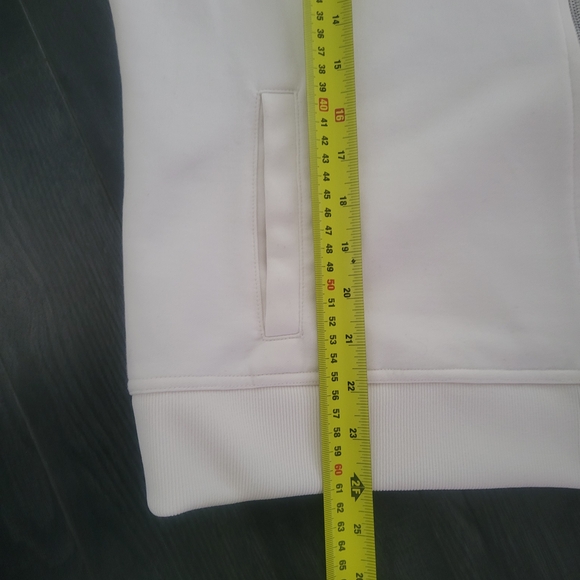 LAUREN RALPH LAUREN ACTIVE Cream Zip Up Jacket Crest Logo Womens XL - Picture 10 of 10